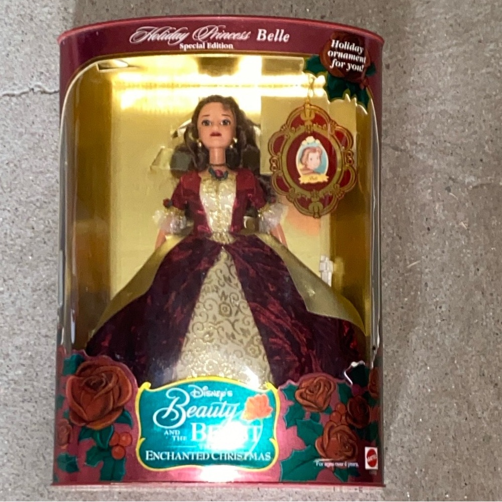 Disney Beauty and the Beast “Belle” Doll in Red and Gold Dress